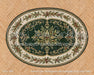 Natural Oak Herringbone with Evergreen Rug Fabric Floor (WM)
