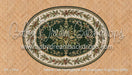 Natural Oak Herringbone with Evergreen Rug Fabric Floor (WM)
