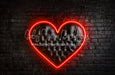 Neon Heart Queen Headboard (JA)