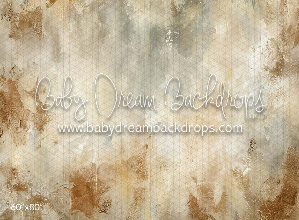 Neutral Grunge Florals Fabric Floor (CM)