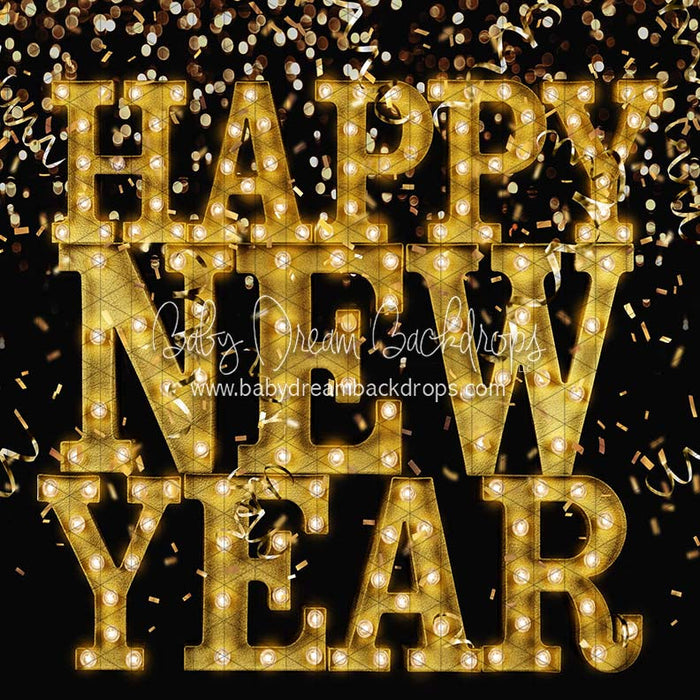 New Year Marquee Gold