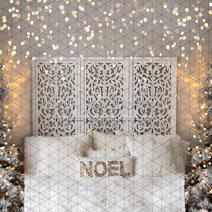 Noel Sparkle Queen Headboard Raised (BS)