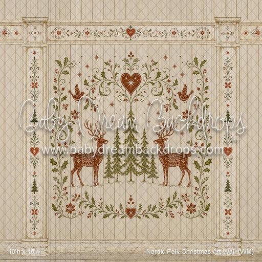 Nordic Folk Christmas Art Wall (WM)