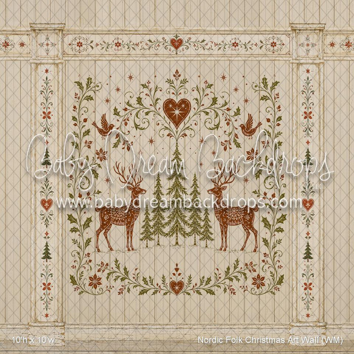 Nordic Folk Christmas Art Wall (WM)