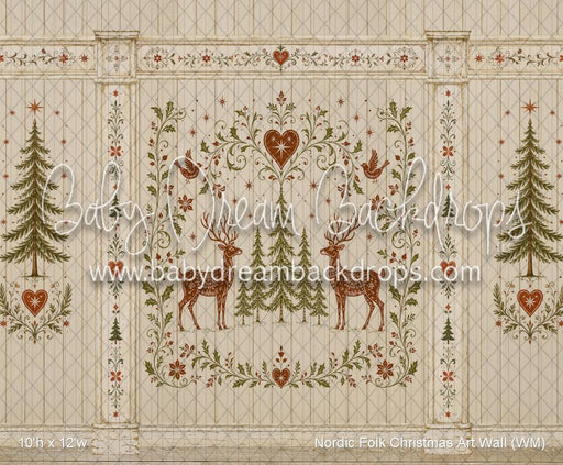 Nordic Folk Christmas Art Wall (WM)