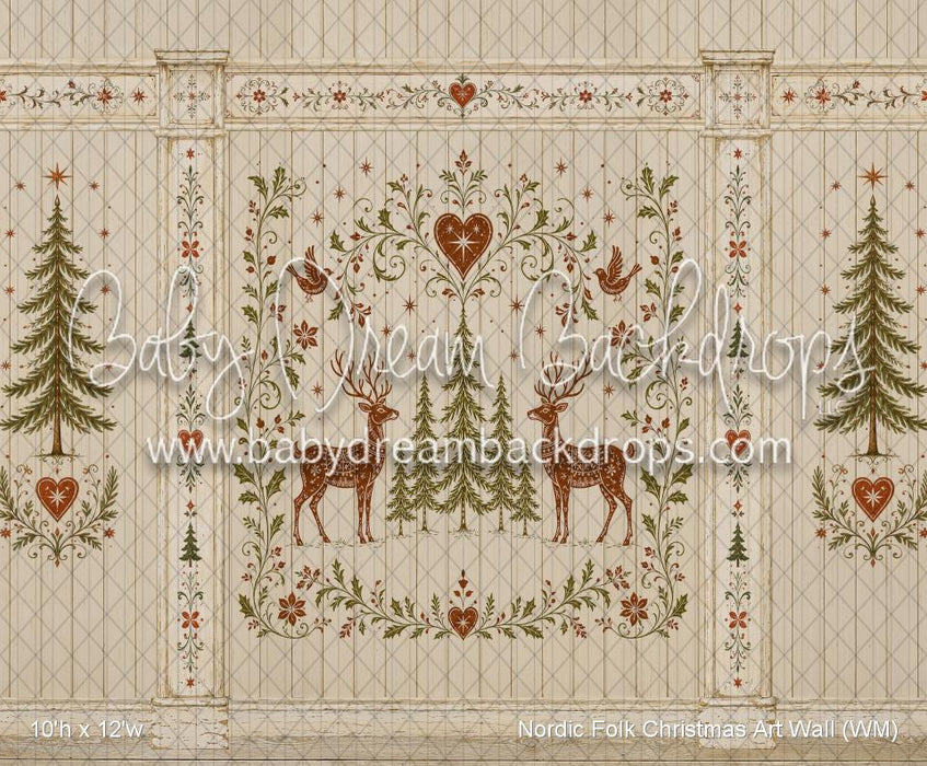 Nordic Folk Christmas Art Wall (WM)