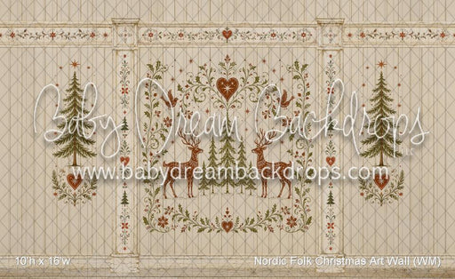 Nordic Folk Christmas Art Wall (WM)