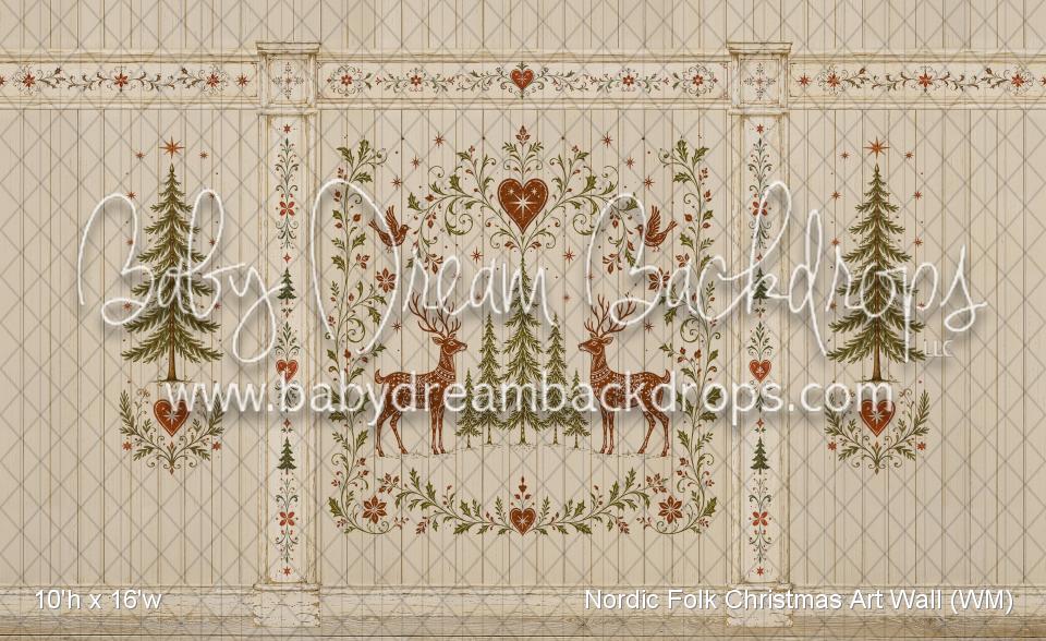 Nordic Folk Christmas Art Wall (WM)