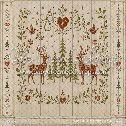 Nordic Folk Christmas Art Wall (WM)