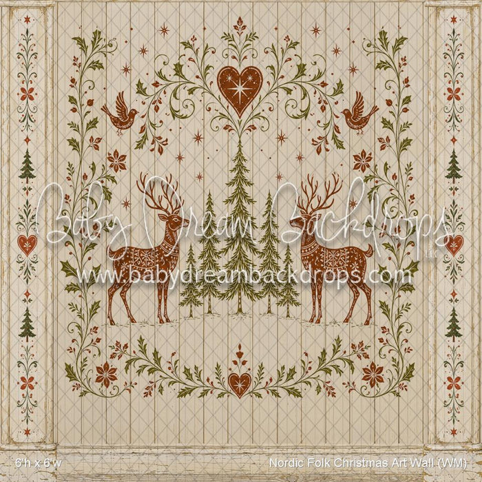Nordic Folk Christmas Art Wall (WM)
