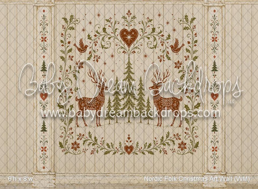 Nordic Folk Christmas Art Wall (WM)
