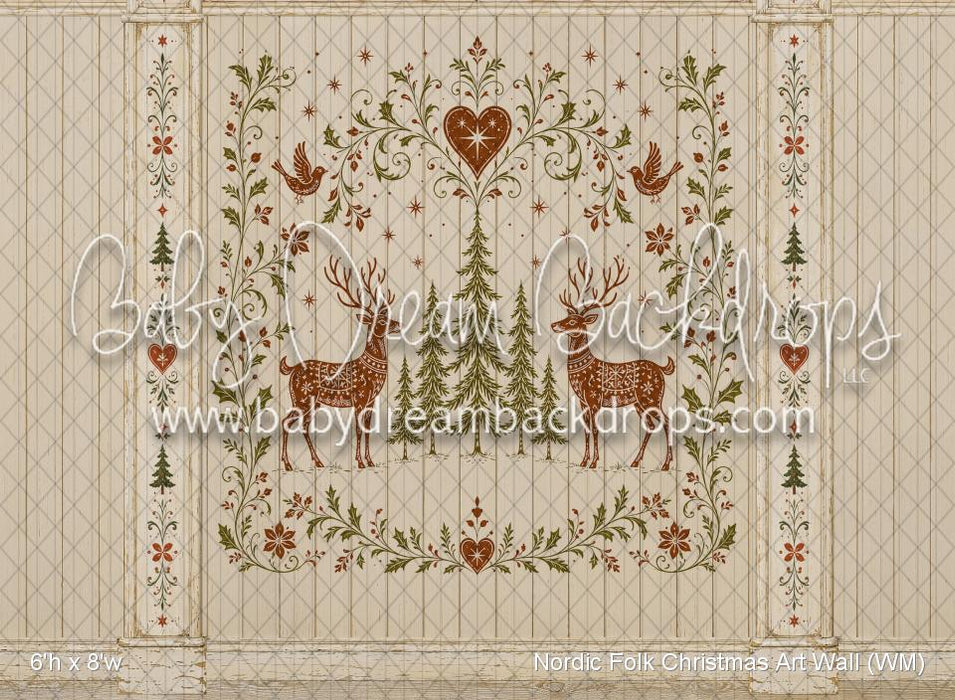 Nordic Folk Christmas Art Wall (WM)