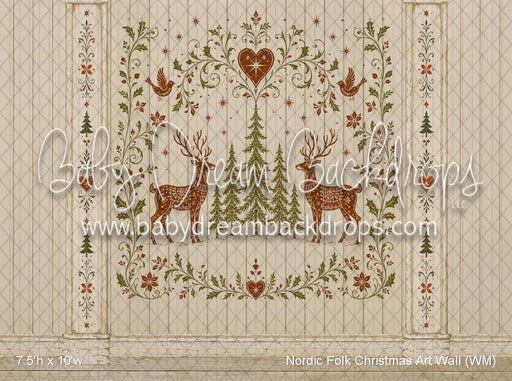 Nordic Folk Christmas Art Wall (WM)