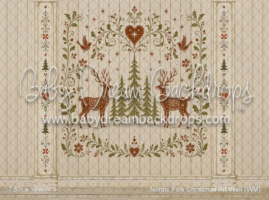 Nordic Folk Christmas Art Wall (WM)