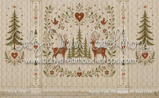 Nordic Folk Christmas Art Wall (WM)