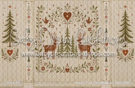 Nordic Folk Christmas Art Wall (WM)