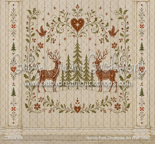 Nordic Folk Christmas Art Wall (WM)