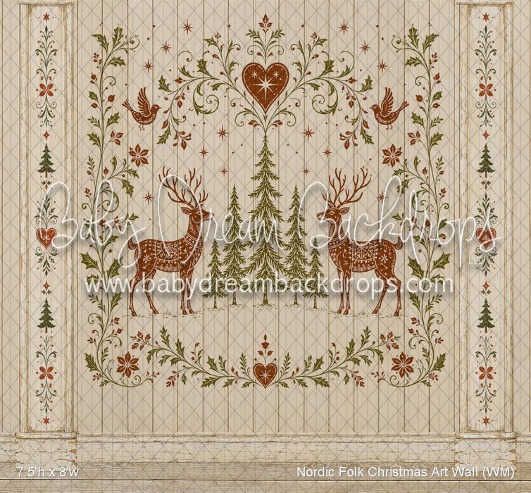 Nordic Folk Christmas Art Wall (WM)