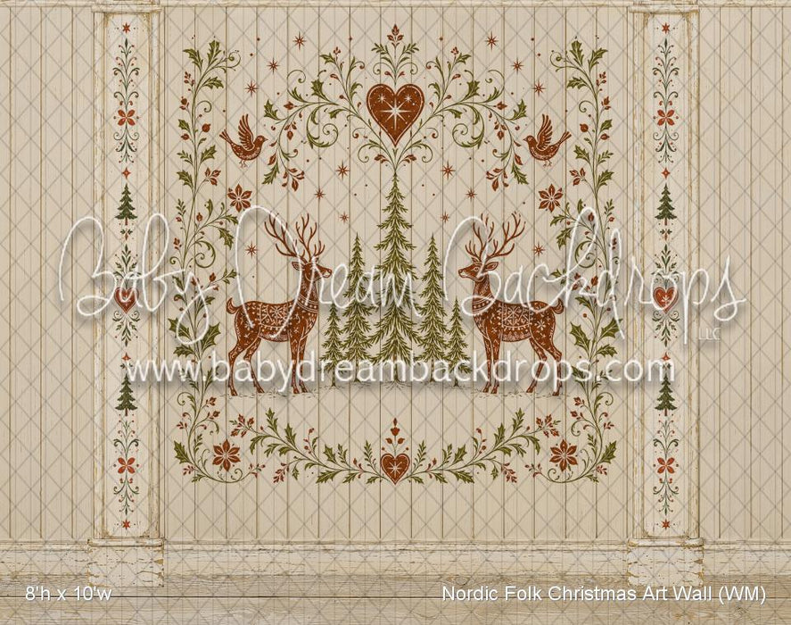 Nordic Folk Christmas Art Wall (WM)