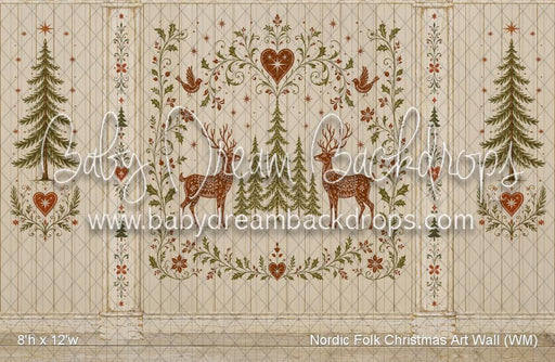 Nordic Folk Christmas Art Wall (WM)