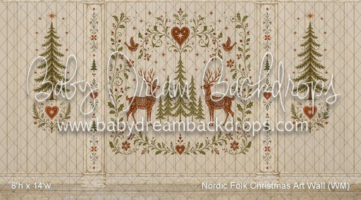 Nordic Folk Christmas Art Wall (WM)