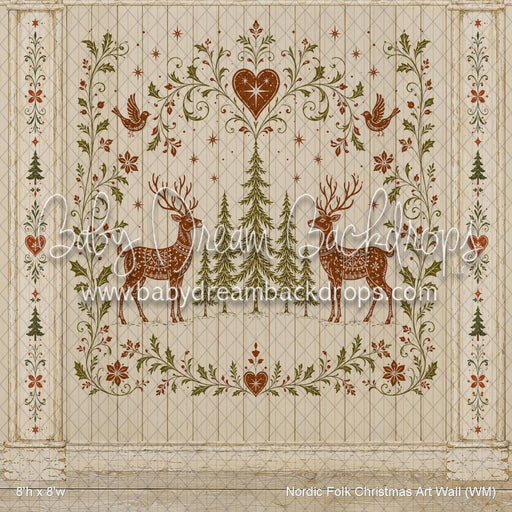 Nordic Folk Christmas Art Wall (WM)