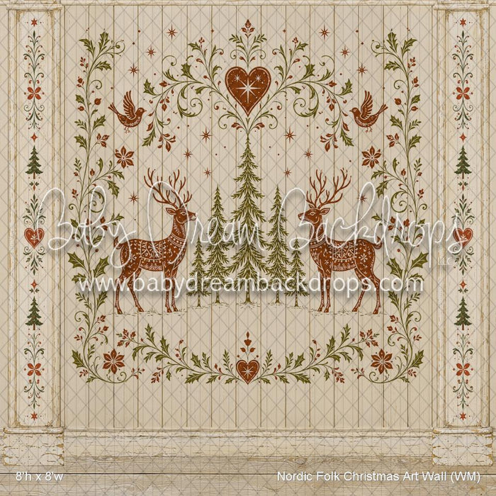 Nordic Folk Christmas Art Wall (WM)