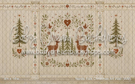 Nordic Folk Christmas Art Wall (WM)