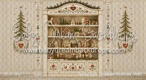 Nordic Folk Christmas Bookcase (WM)