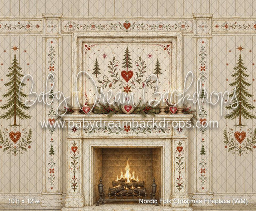 Nordic Folk Christmas Fireplace (WM)