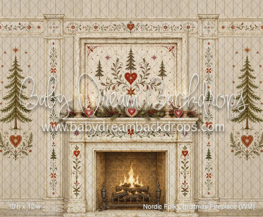 Nordic Folk Christmas Fireplace (WM)