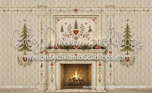 Nordic Folk Christmas Fireplace (WM)