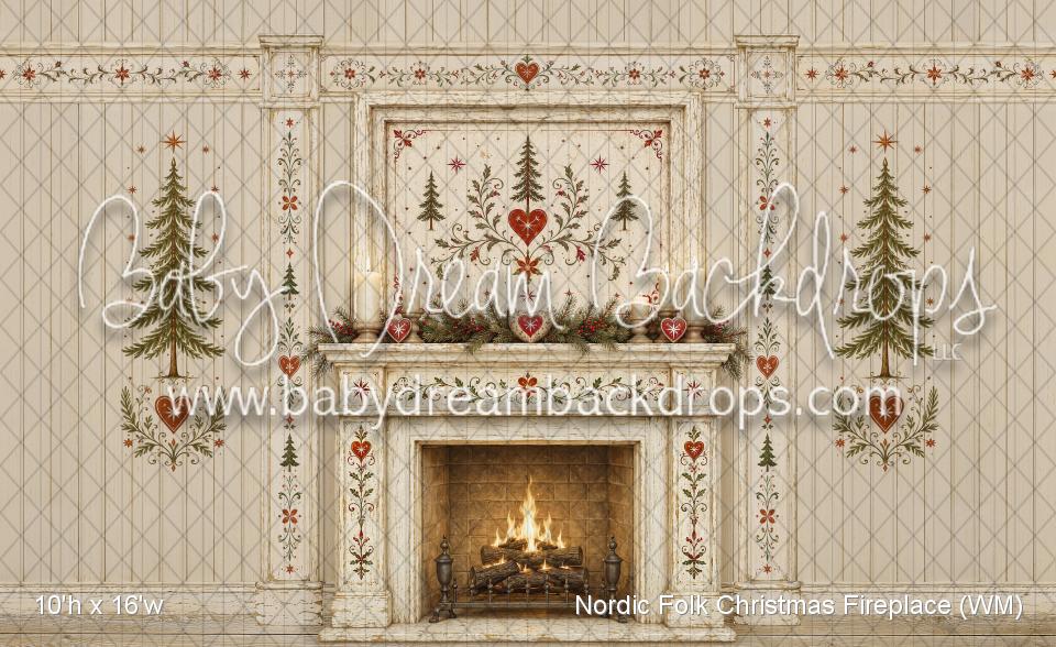 Nordic Folk Christmas Fireplace (WM)