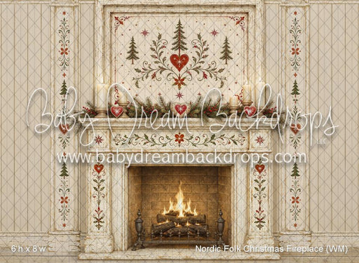 Nordic Folk Christmas Fireplace (WM)
