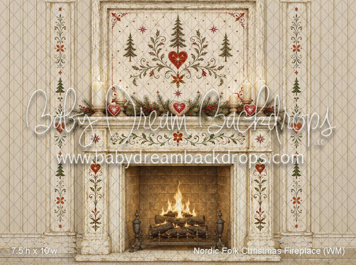 Nordic Folk Christmas Fireplace (WM)
