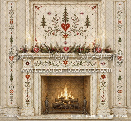 Nordic Folk Christmas Fireplace (WM)