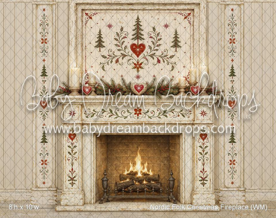 Nordic Folk Christmas Fireplace (WM)