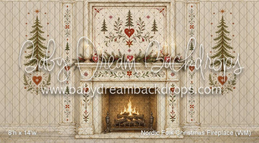 Nordic Folk Christmas Fireplace (WM)