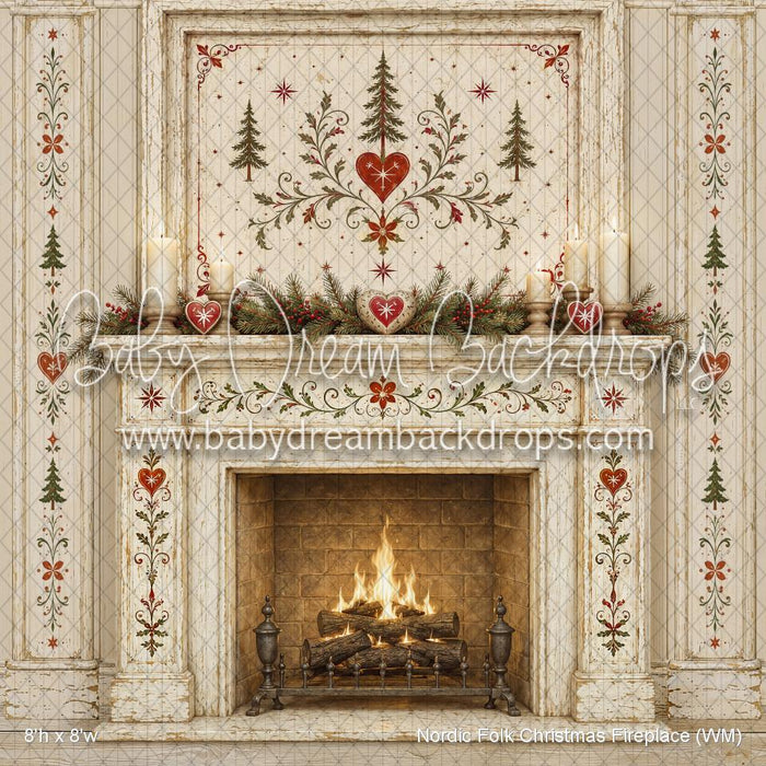 Nordic Folk Christmas Fireplace (WM)