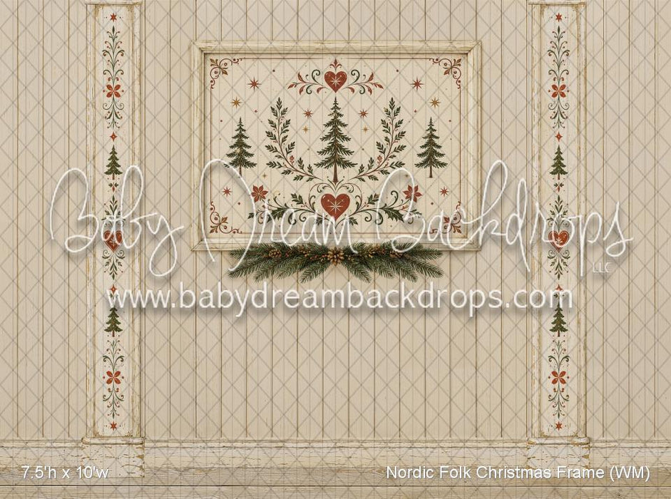Nordic Folk Christmas Frame (WM)