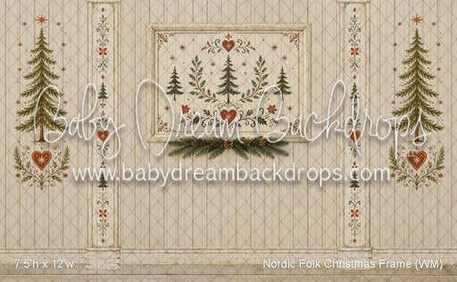Nordic Folk Christmas Frame (WM)