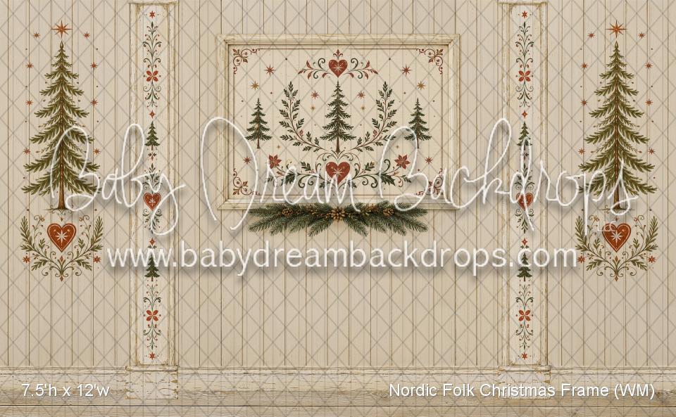 Nordic Folk Christmas Frame (WM)