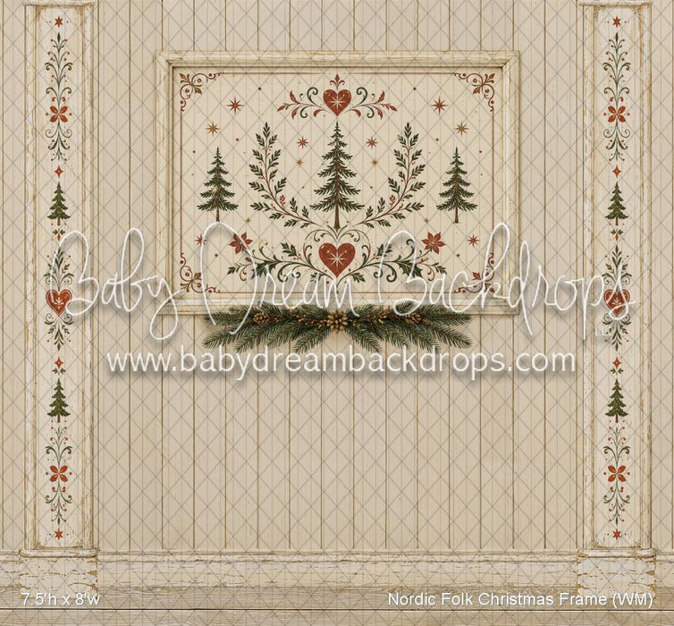 Nordic Folk Christmas Frame (WM)