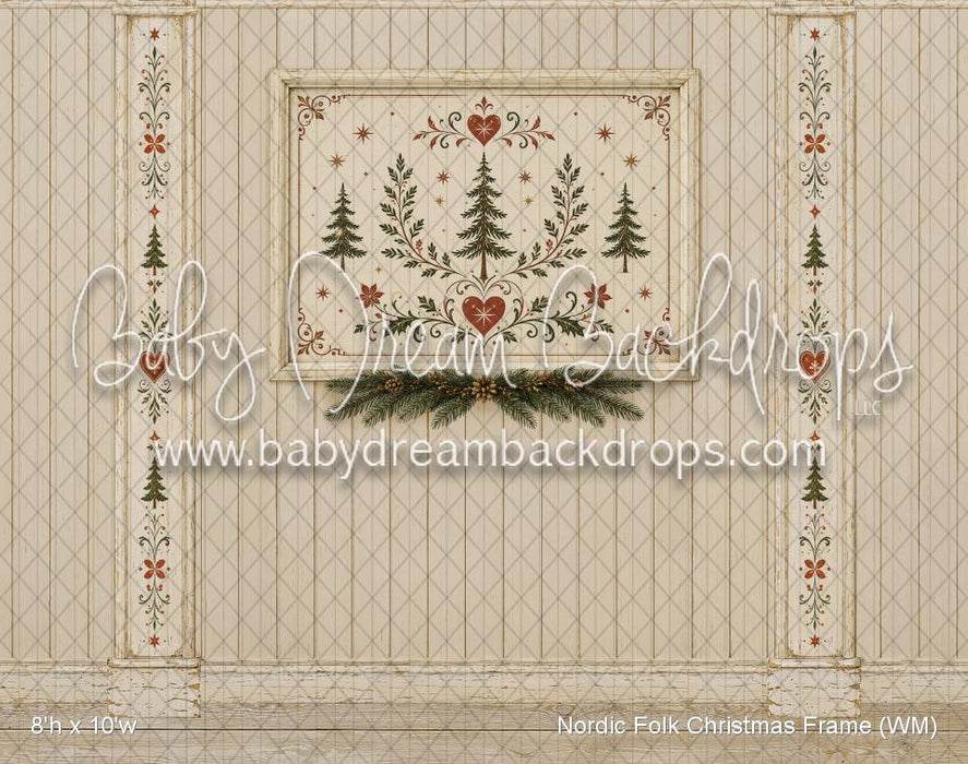 Nordic Folk Christmas Frame (WM)