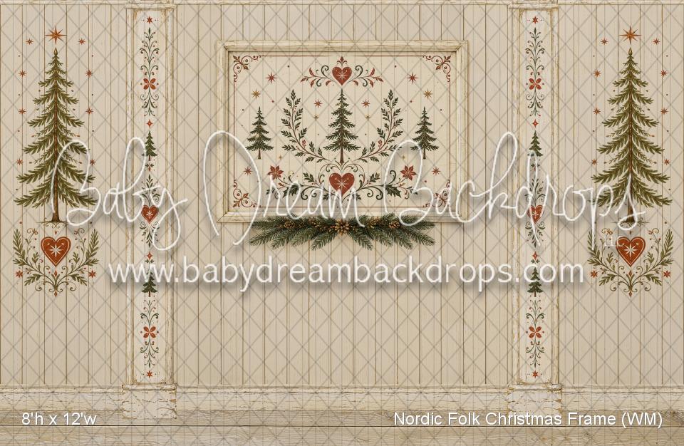 Nordic Folk Christmas Frame (WM)