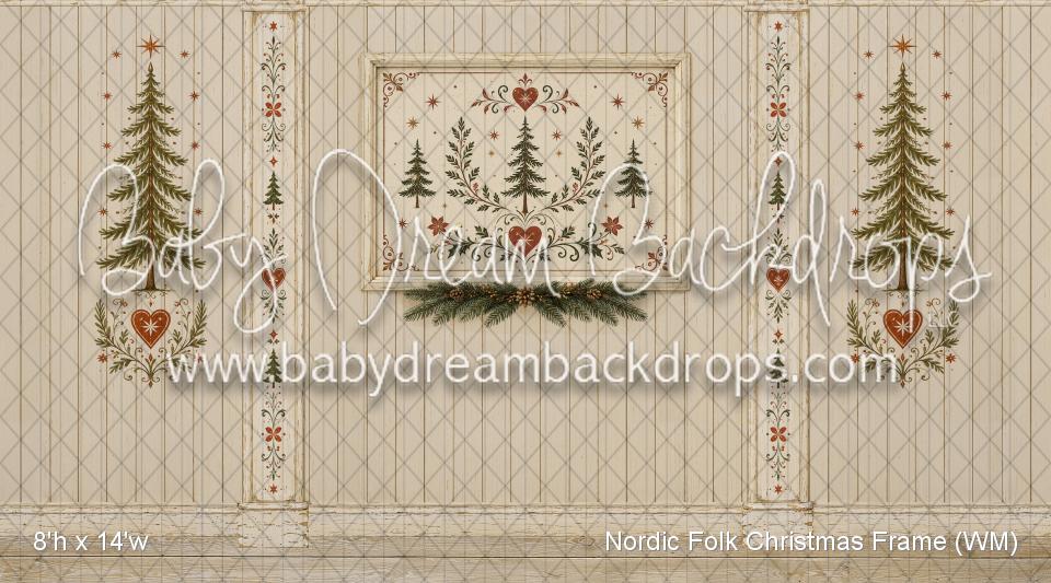 Nordic Folk Christmas Frame (WM)