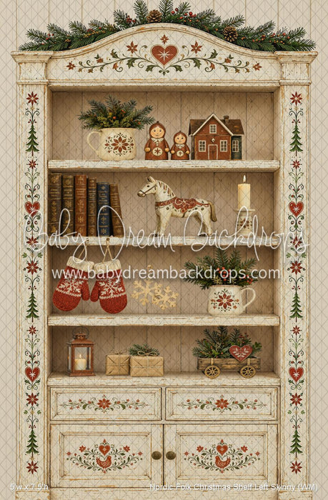 Nordic Folk Christmas Shelf Left Skinny (WM)