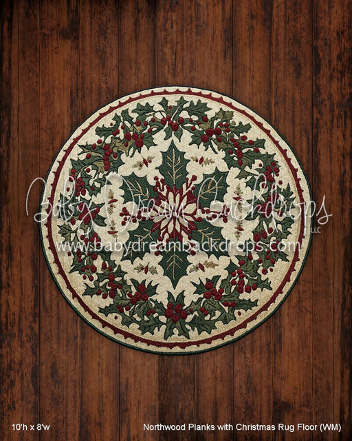 Northwood Planks with Christmas Rug Fabric Floor (WM)