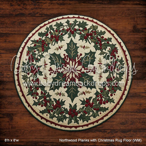 Northwood Planks with Christmas Rug Fabric Floor (WM)