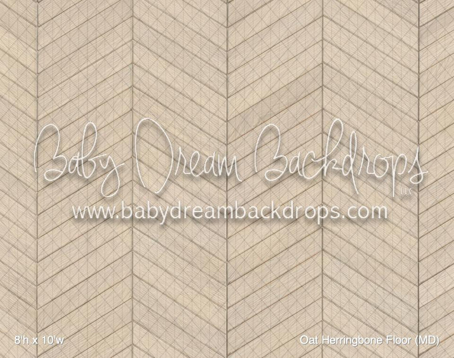 Oat Herringbone Fabric Floor (MD)